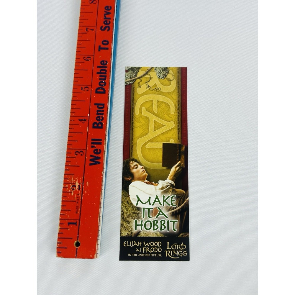 Lord of the Rings Bookmark Read Make it a Hobbit Elijah Wood Frodo 5 3/4" 2001
